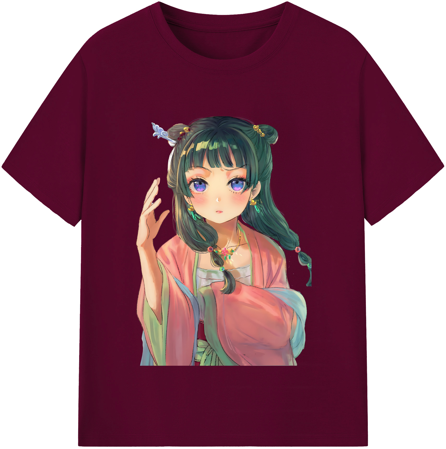 （画像用） 薬屋のひとりごと The Apothecary Diaries レディースカジュアルプリントTシャツ（綿100％）